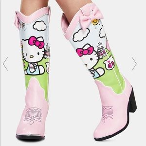 BNWT Dolls kill hello kitty boots size 9